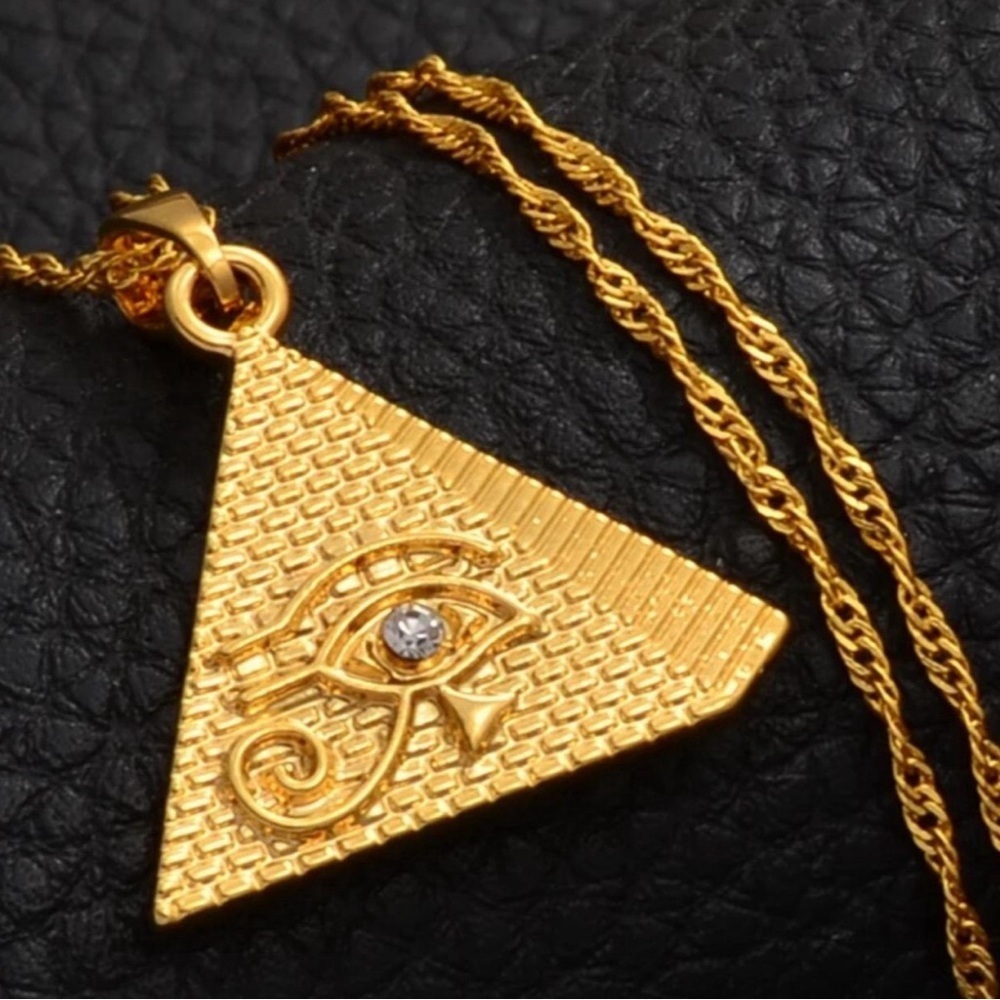 Egyptian pyramid necklace